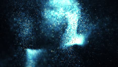 animación abstracta de partículas voladoras con borrón de movimiento