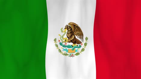 mexican flag waving in the wind