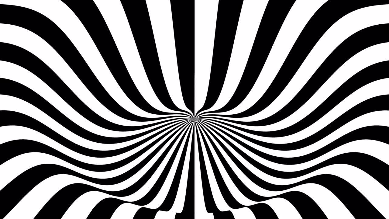 animación abstracta a rayas blancas y negras