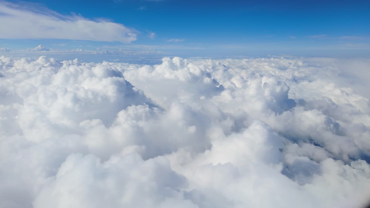 Beautiful Cloud Scape With Fluffy White Clouds with blue sky
