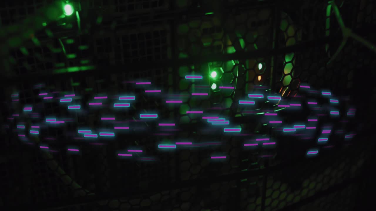 Animation of data processing over computer servers