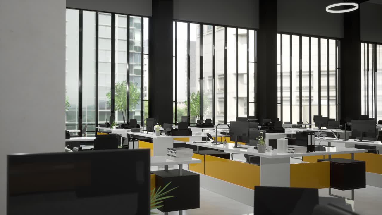 Interior Empty Modern Loft Office Open Space Modern Office