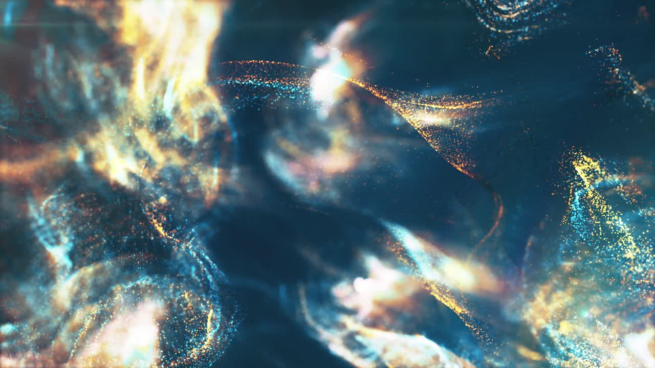 partículas abstractas en movimiento