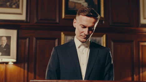 Man in Formal Wear in an Interior Setting