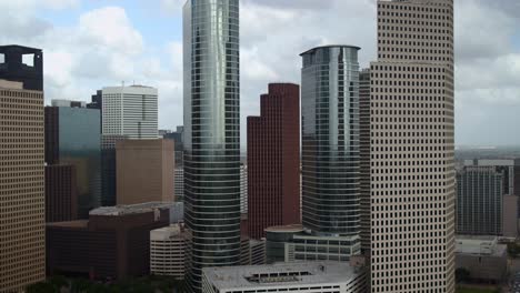 establishing aerial shot of downtown, houston, texas