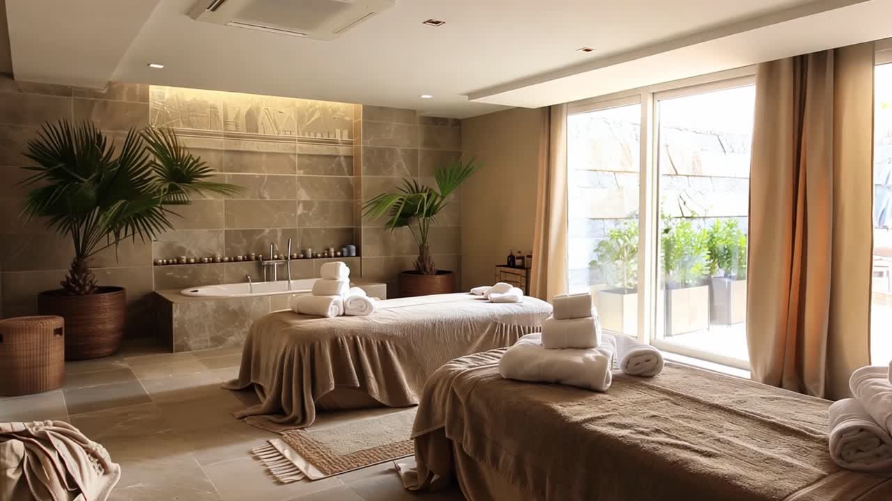 Relaxing Spa Treatment Room