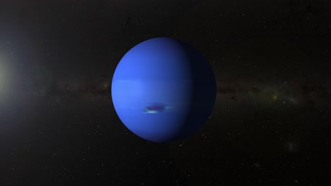 animación que muestra a neptuno girando contra un telón de fondo estrellado