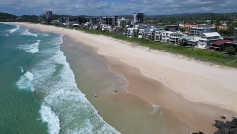 coastal suburb of palm beach in the city of gold coast in queensland, australia