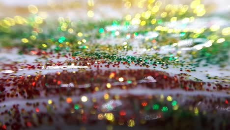 yellow, green and red sparkle glitter