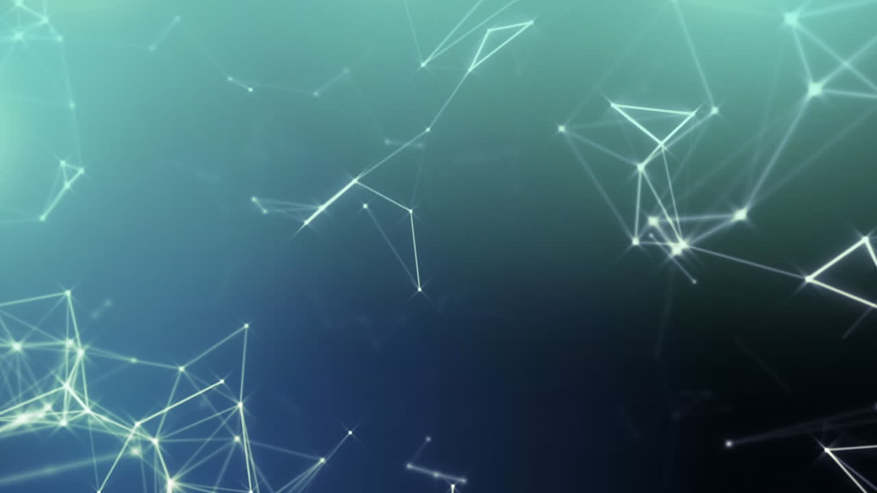 Animation of network of connections over green background