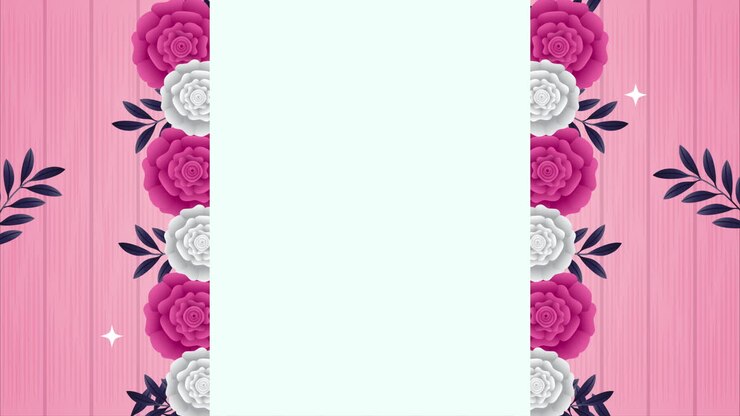 beautifull roses flowers garden frame animation