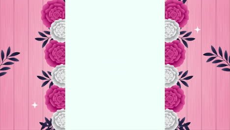 beautifull roses flowers garden frame animation