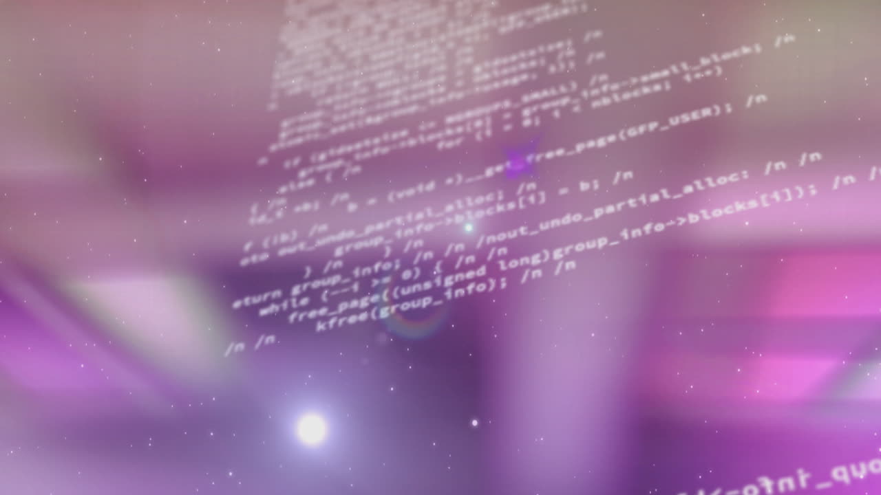 animazione dell'elaborazione dei dati su uno sfondo sfocato