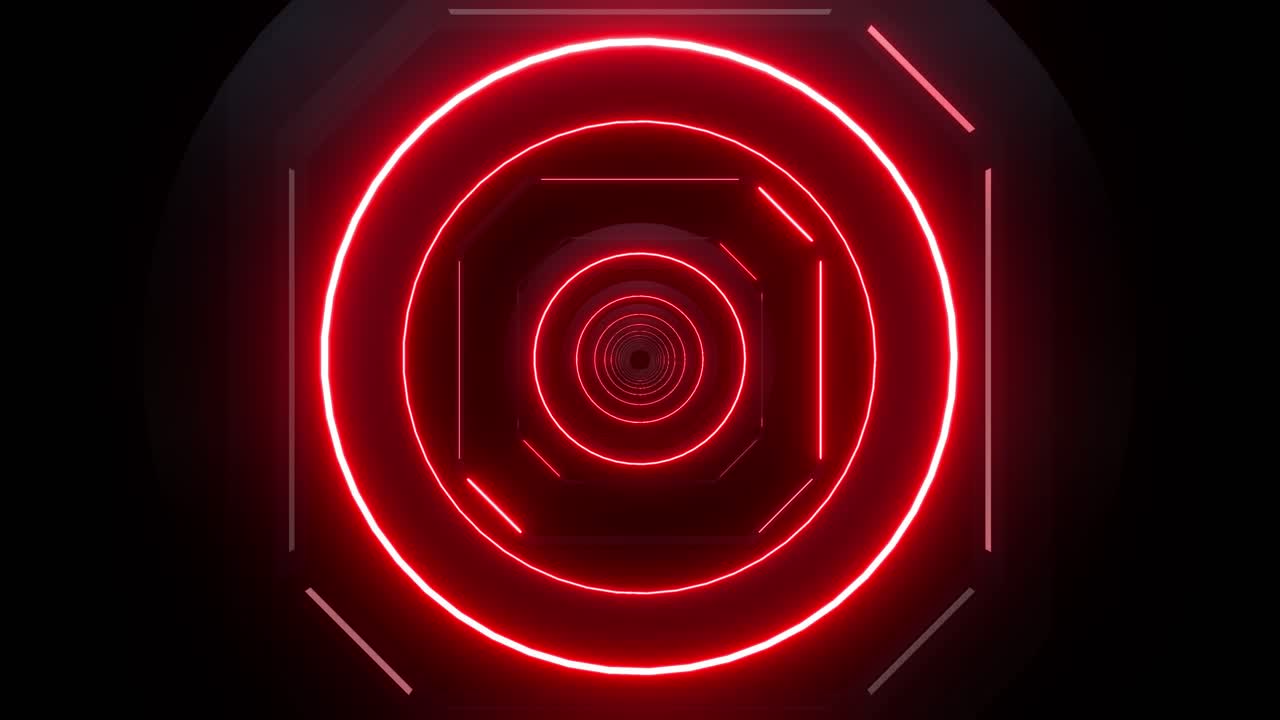 túnel de neón rojo