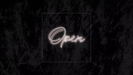 Digital-animation-of-neon-open-sign-against-black-background