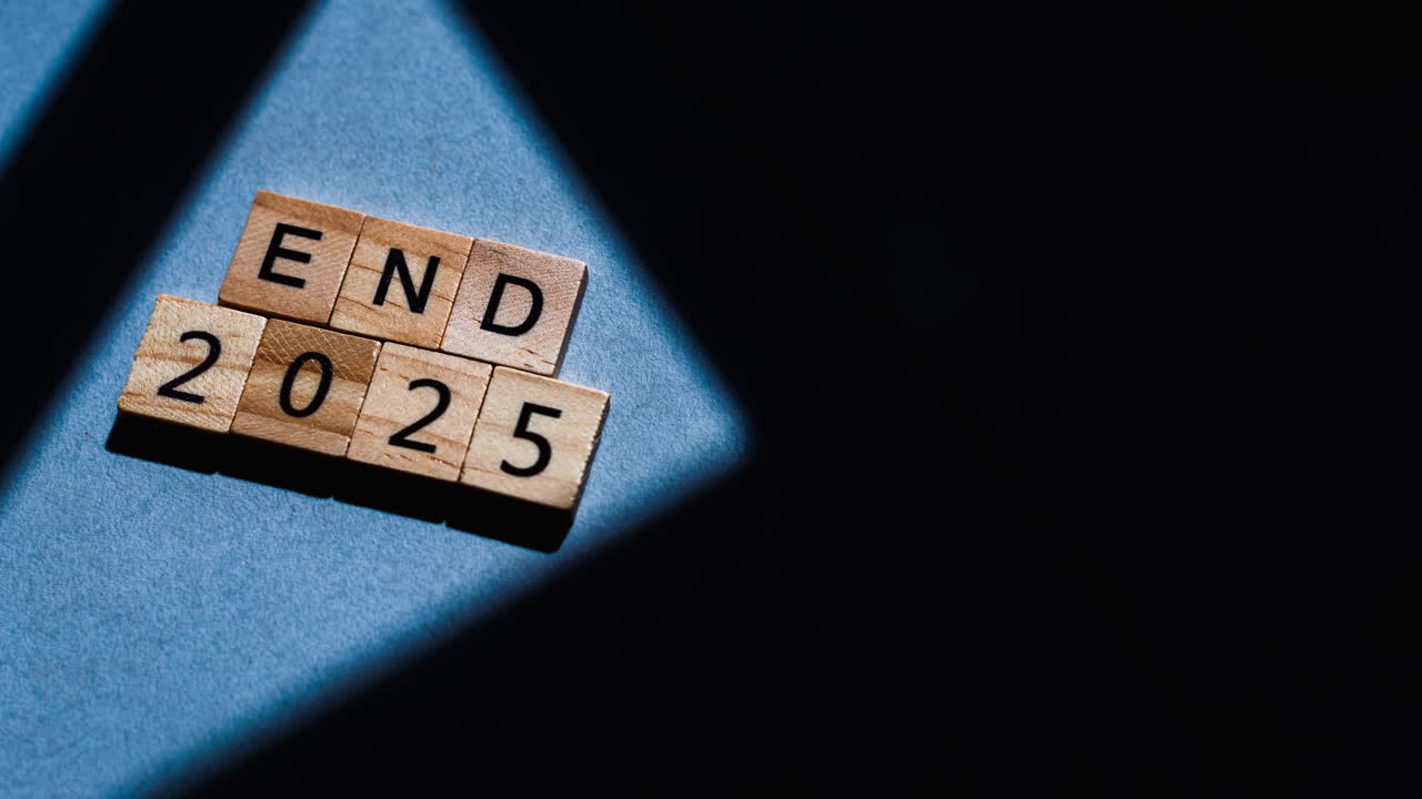 A play shadows and time exploring significance of year 2025 through visual storytelling