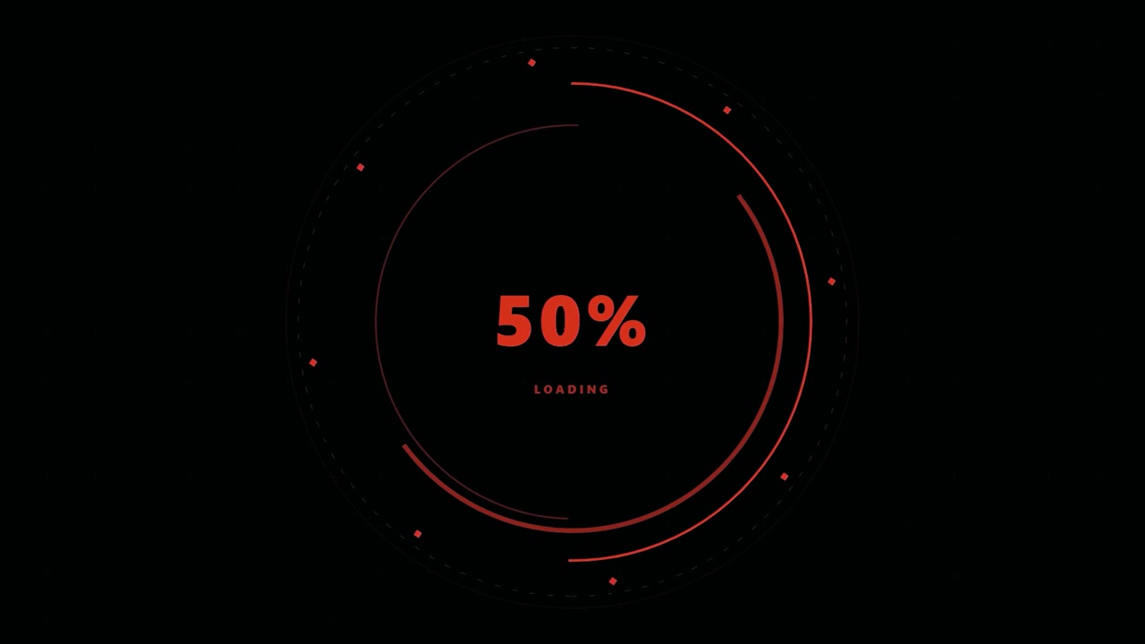 Digital Loading Progress Bar with Percentage Counter