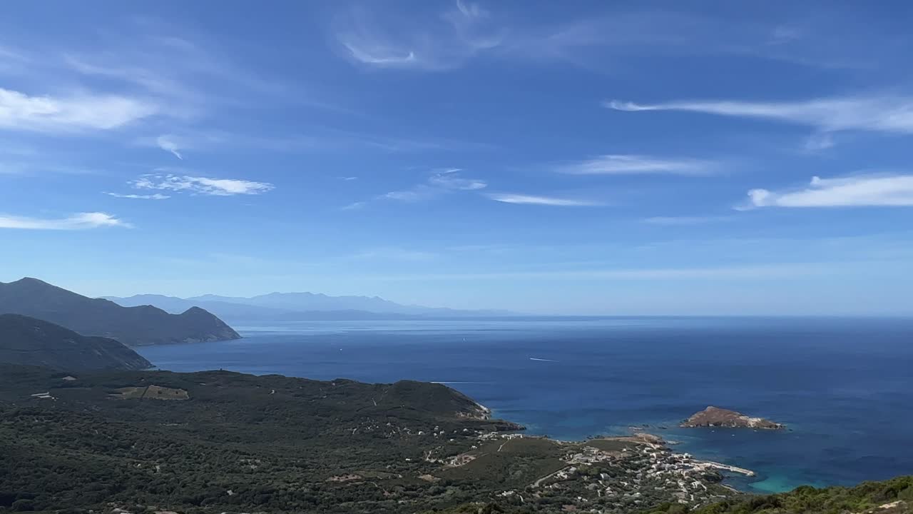 프랑스 의 코르시카 섬 북부 의 센투리 풍경 과 해양 풍경 의 파노라마