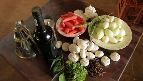 ingredients for cooking in the pootjie pot