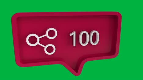 icono de conexión con el aumento de la cuenta en las redes sociales