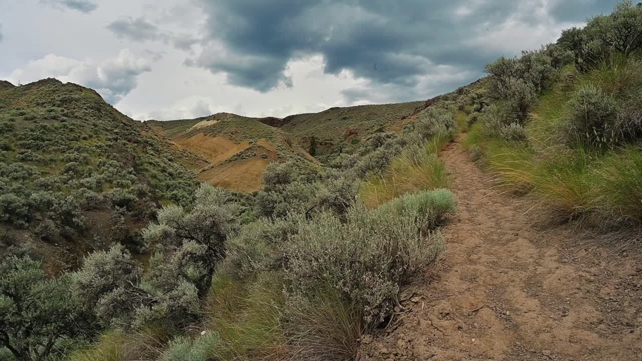 un viaje a través del tiempo: kamloops paisaje time-lapse de mara loop trailhead