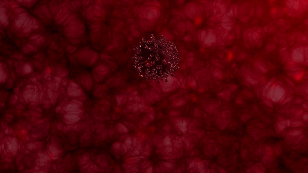 virus en un entorno celular