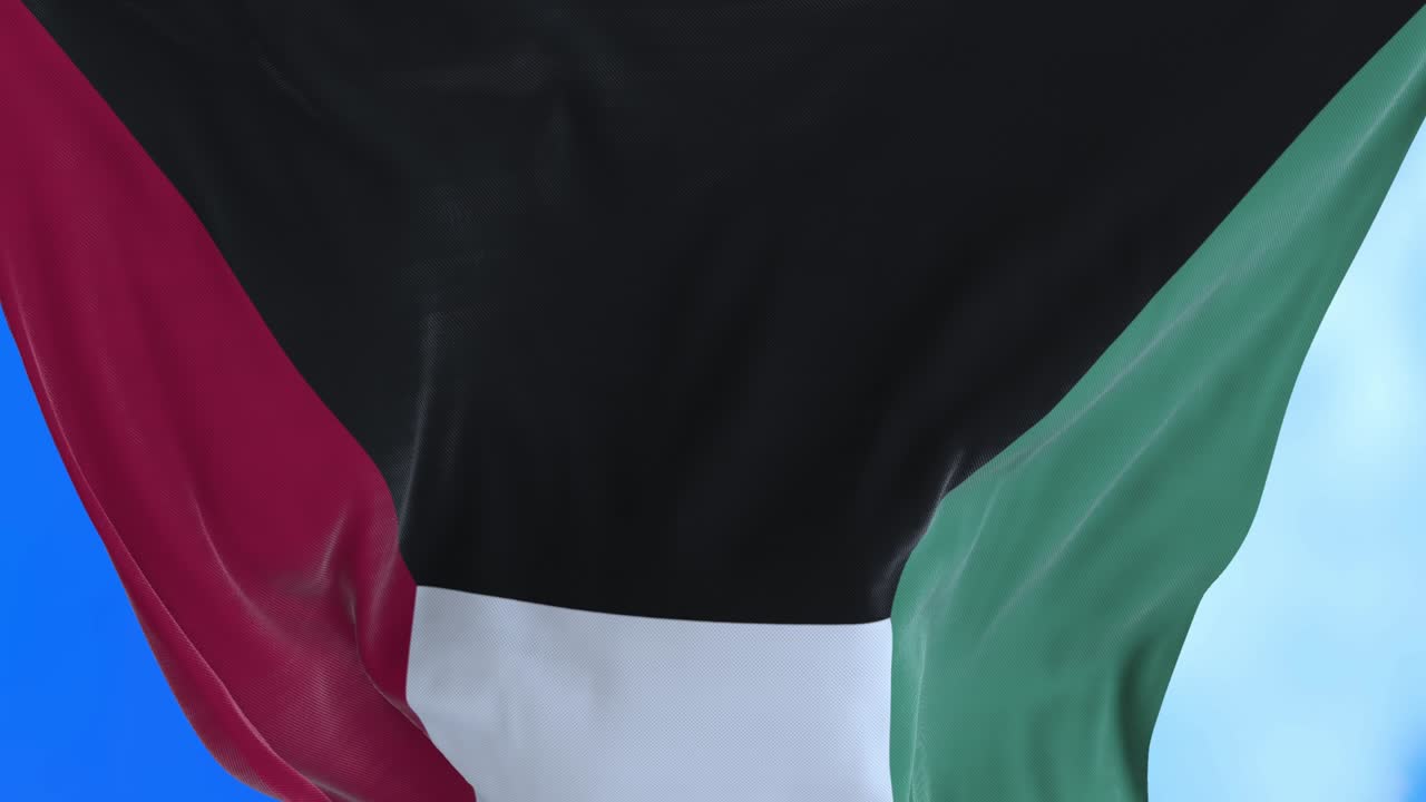 un bucle sin costuras de la bandera de kuwait.