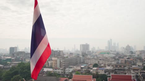 4k slow motion waving thai flag