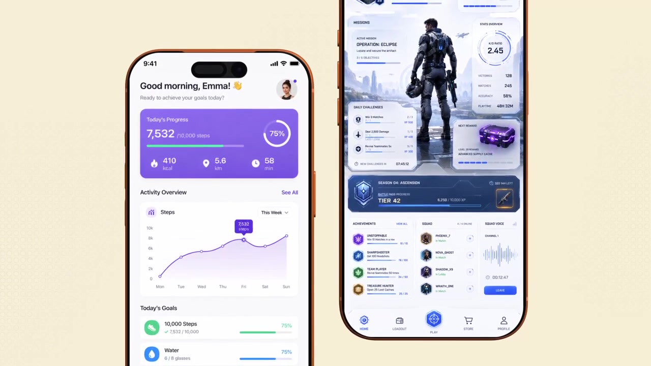 Dynamic Presentation of Smartphone Apps: Fitness and Gaming