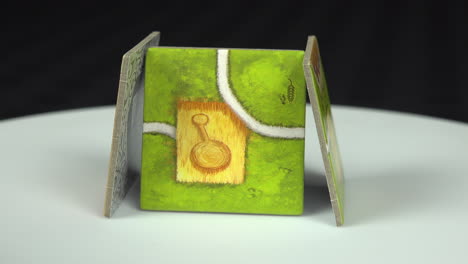 carcassonne board game tiles in detail