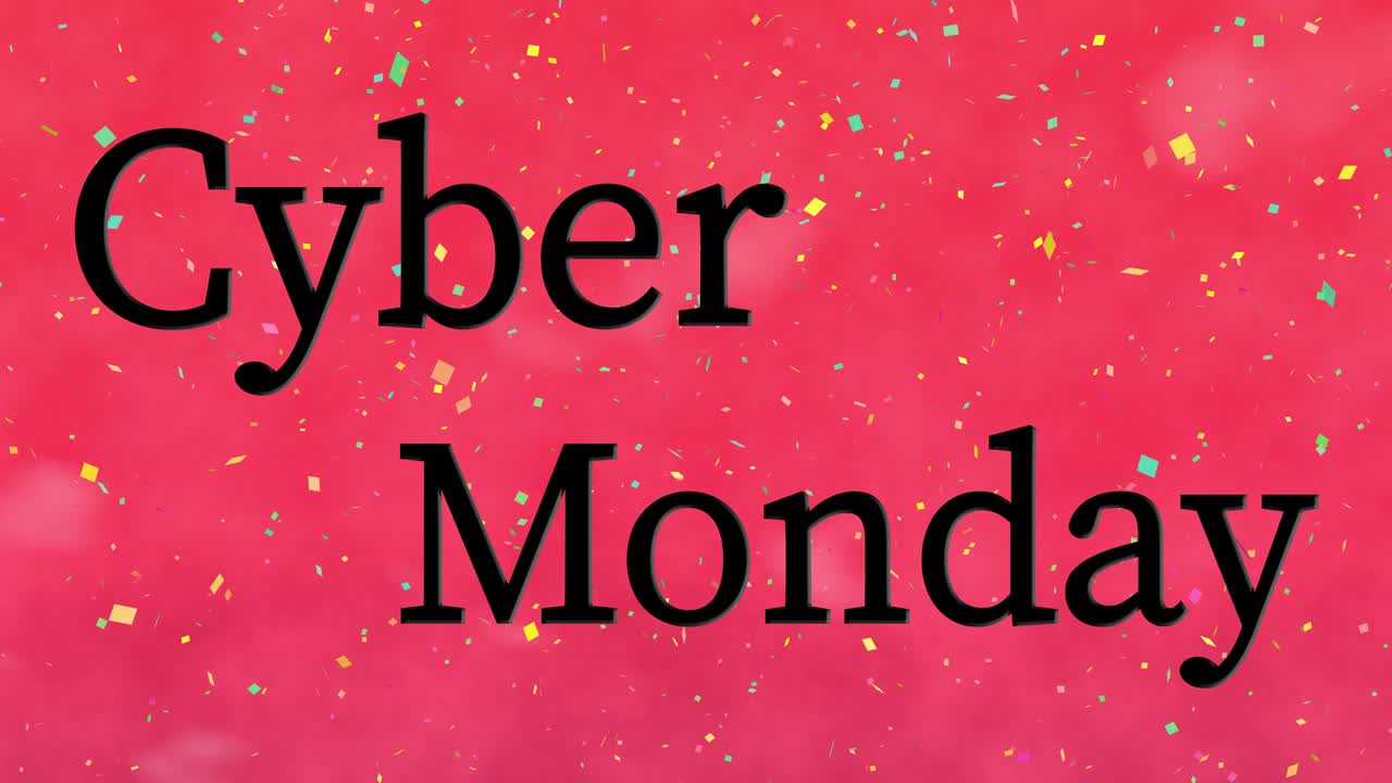 ciber lunes venta evento texto animación gráficos en movimiento