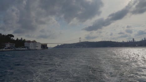 bosphorus in cloudy weather, istanbul, turkey