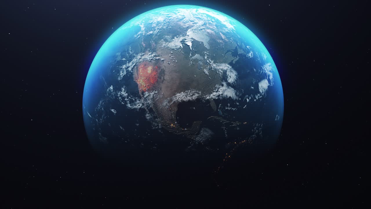 미국 캘리포니아의 산불 비상 상황에 대한 공간 보기