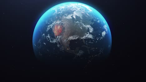 vista espacial de la emergencia de incendios forestales en california, estados unidos