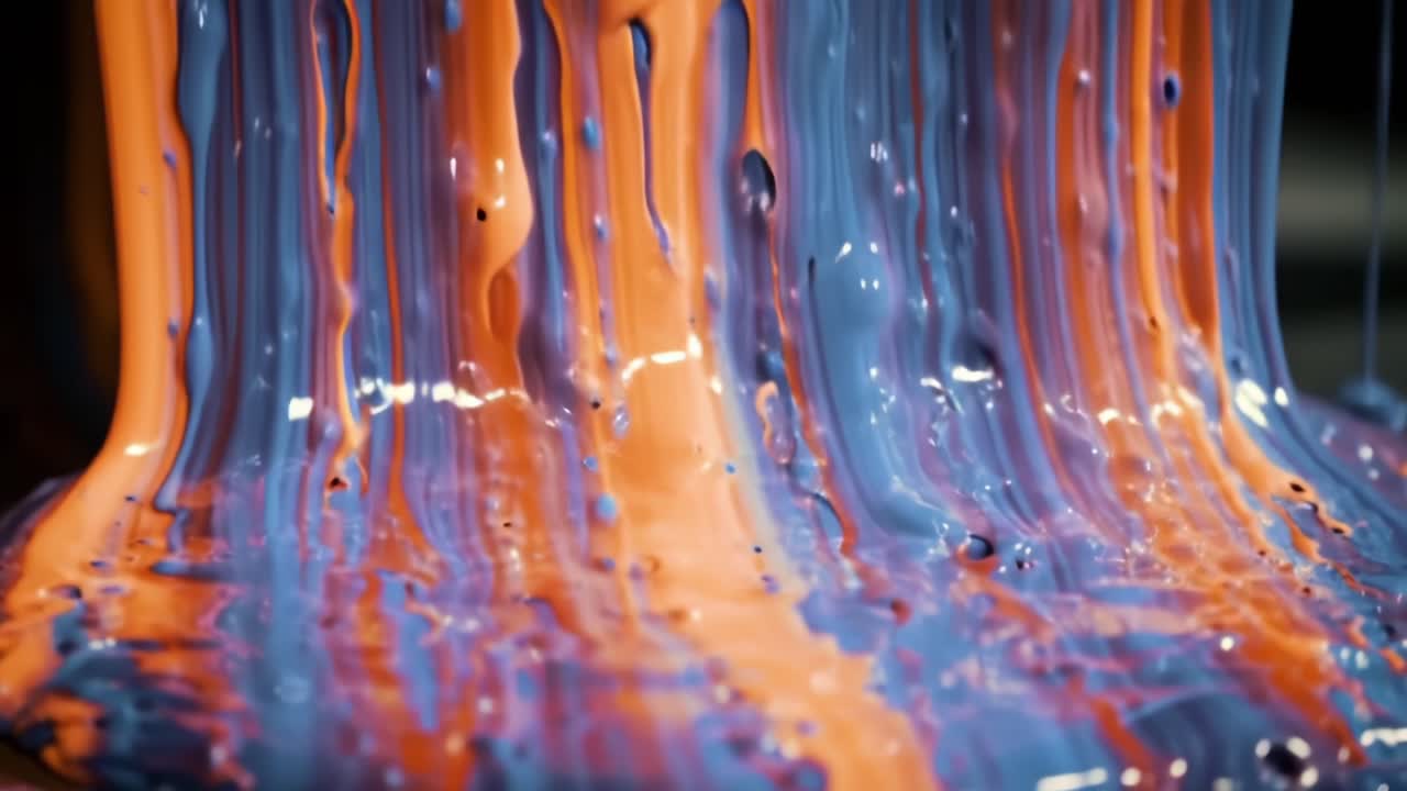 Colorful Paint Pours Create Mesmerizing Patterns at an Art Studio