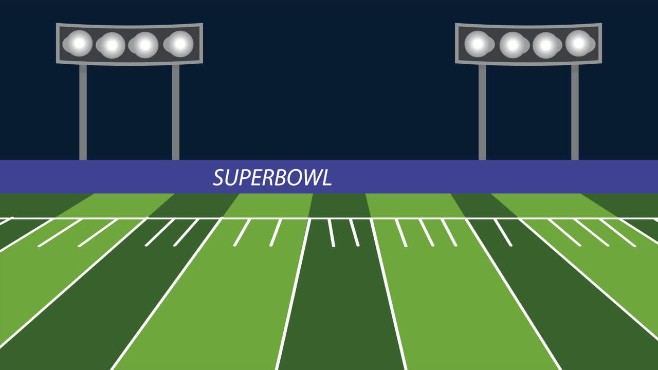 밤에 슈퍼볼 스타디움