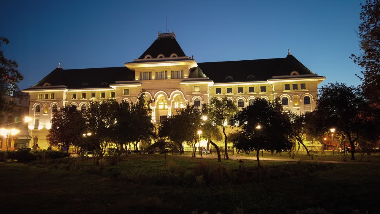 Bucharest city hall timelapse, Bucharest Romania