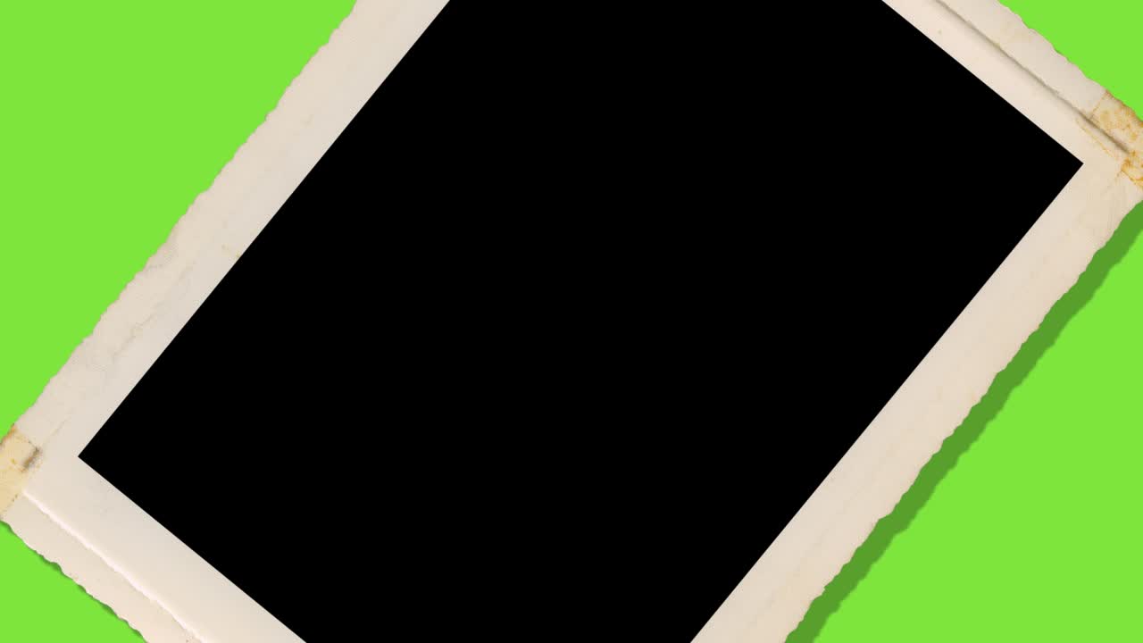 오래된 노화 된 종이 프레임: 당신의 사진을 위해 녹색 화면으로 그림 프레임, 더블 크로마 키