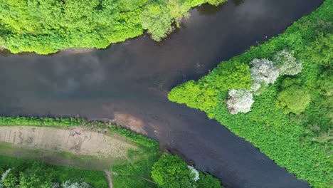 river in manchester uk aerial view