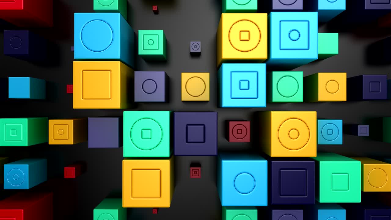 fondo de cubos animados