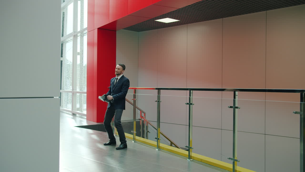 Business People in Office Corridor