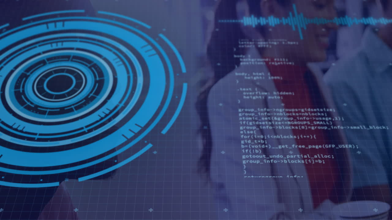 Working with animation, person using futuristic digital interface in school