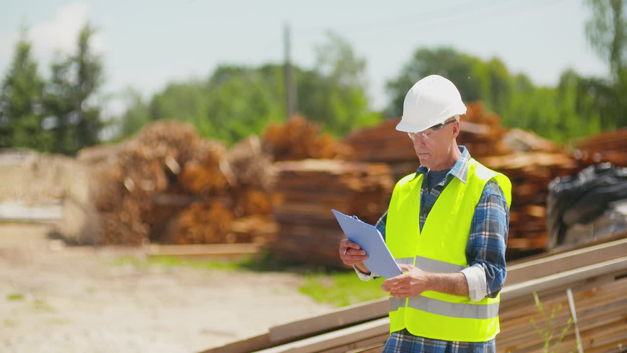 ingeniero masculino maduro confiado analizando blueprint 11