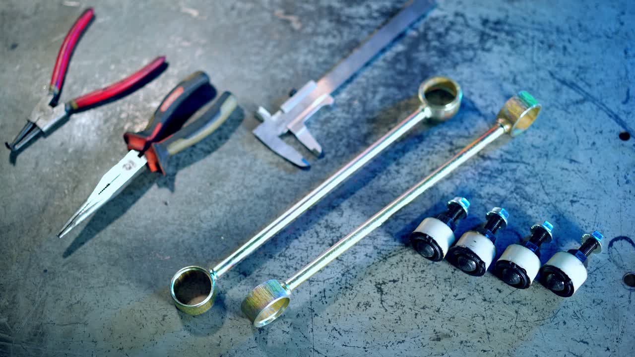 Professional work tools. View of construction tools and instruments for metal works