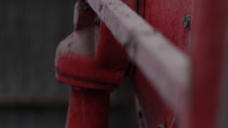 spider web on old agricultural machine