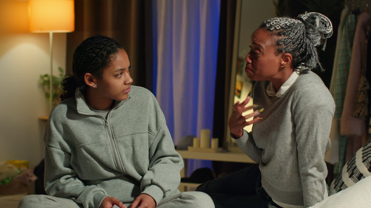 Mother and Daughter Having a Difficult Conversation