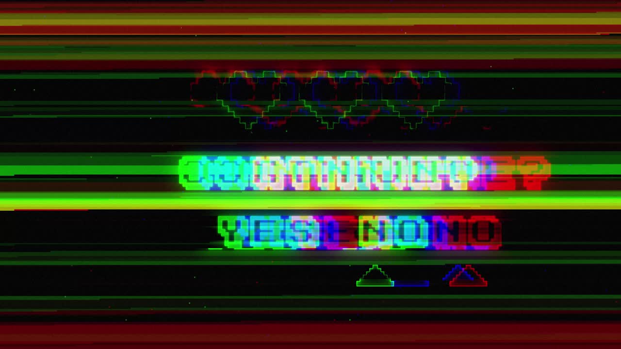 continuar con la pantalla de videojuegos retro