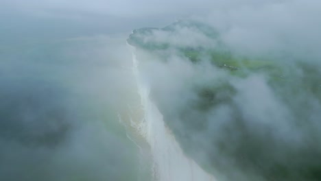 Flying-over-the-foggy-sky