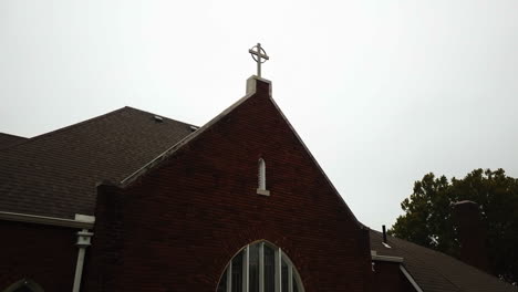 drone view of old church