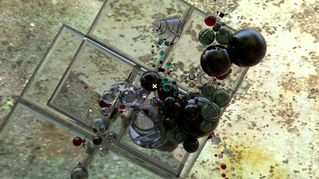 fondo colorido con muchas burbujas haciendo patrones.